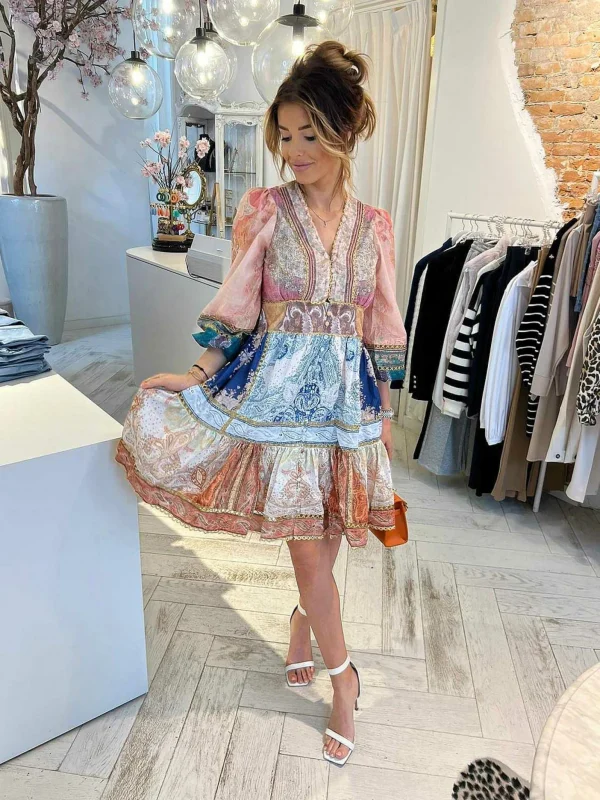 LOF Boutique Rosa Multicolor Dress> Jurken