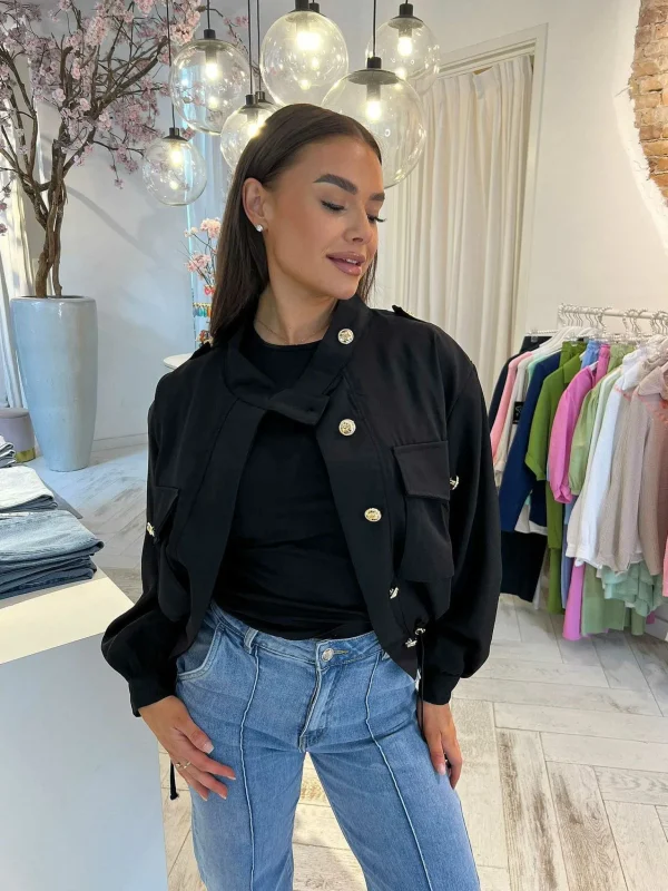 LOF Boutique Sam Cropped Jacket Black> Jassen