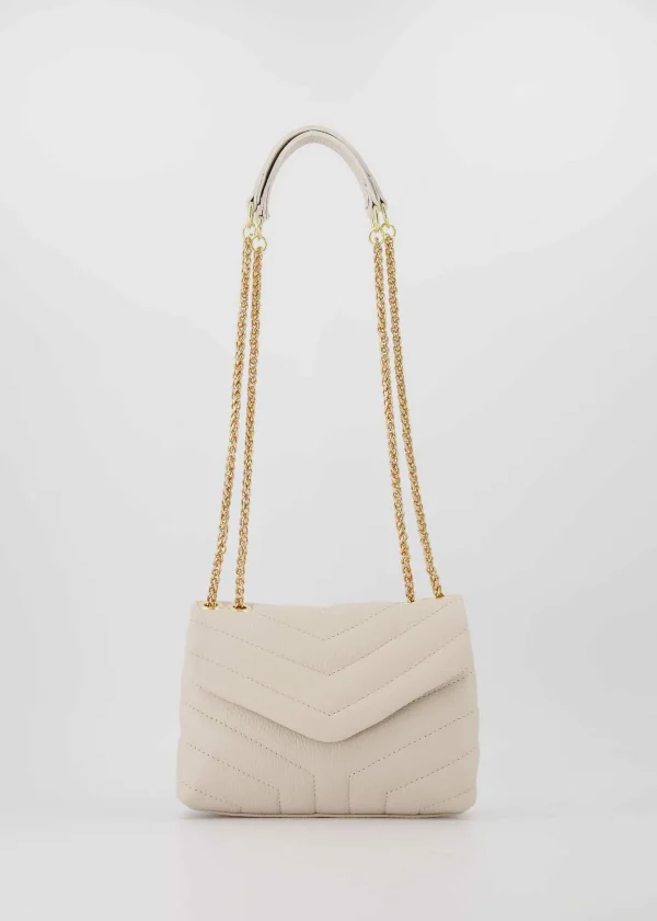 LOF Boutique Seline Bag Leather Beige> Tassen