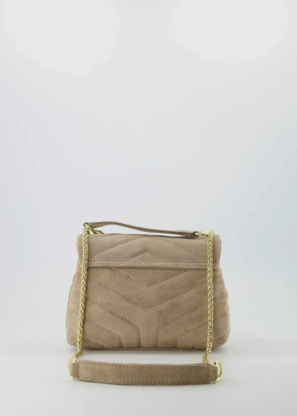 LOF Boutique Seline Bag Suede Taupe> Tassen