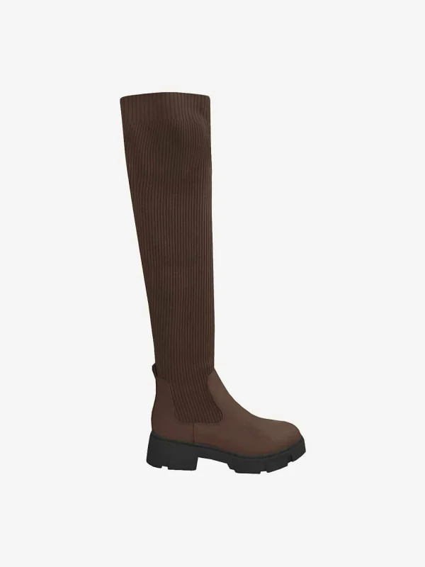 LOF Boutique Stacey Overknee Boots Choco> Laarzen