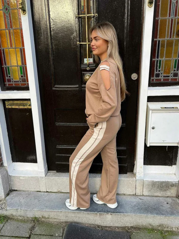 LOF Boutique Stacy Comfy Set Camel> Sets