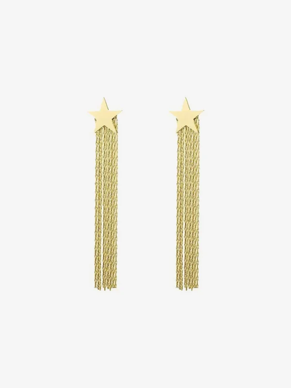 LOF Boutique Statement Earrings Stars Gold> Oorbellen