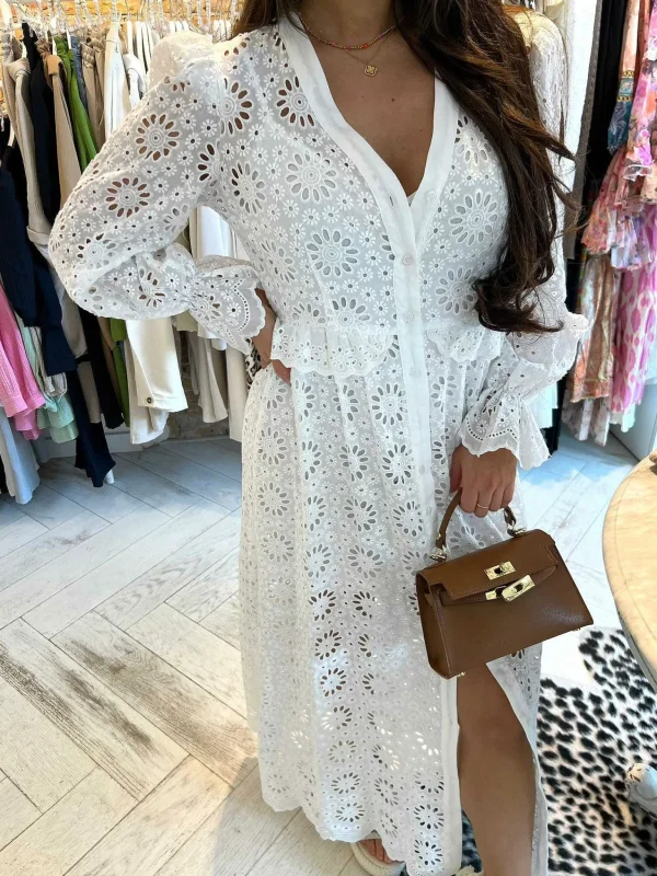 LOF Boutique Susa Broderie Maxi Dress> Jurken