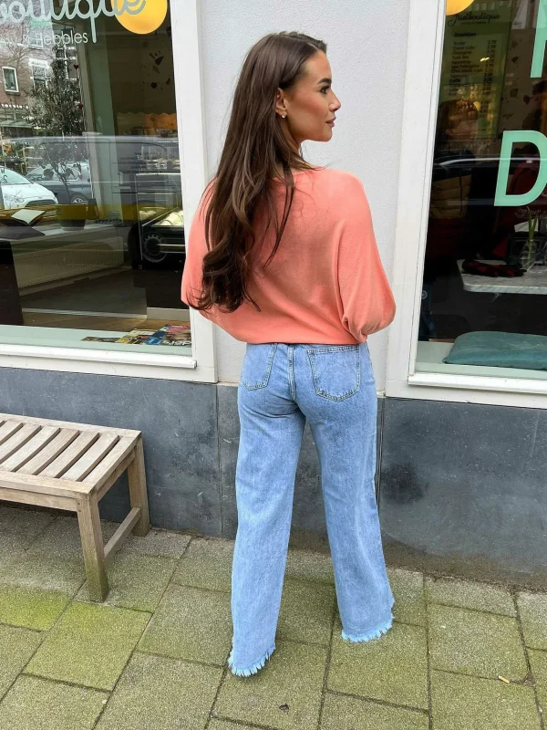 LOF Boutique Vlinder Trui Peach> Truien