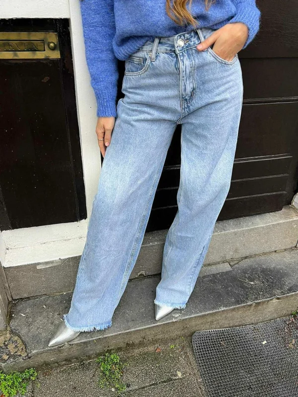 LOF Boutique Wide Leg Jeans Blue> Broeken