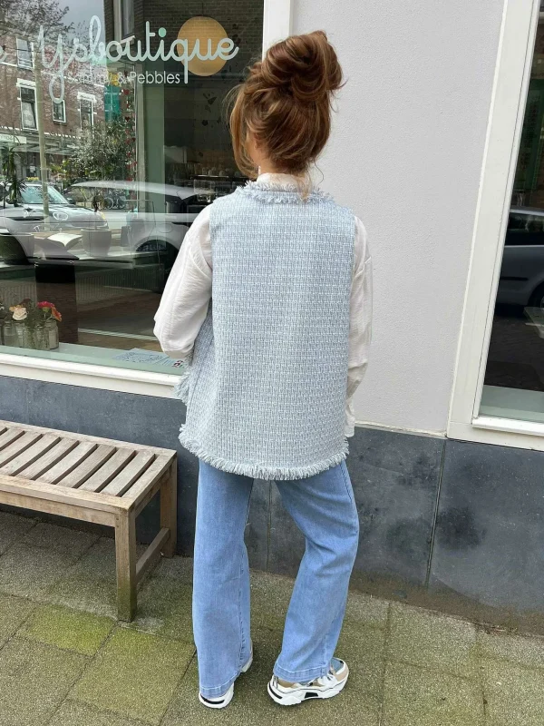 LOF Boutique Wide Leg Jeans Light Blue> Broeken