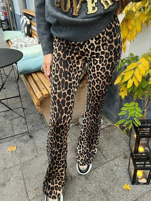 LOF Boutique Yentle Flared Pants Leo> Broeken