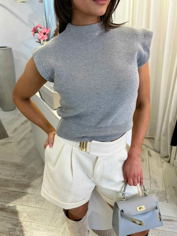 LOF Boutique Zarah Top Grey> Tops & Blousjes