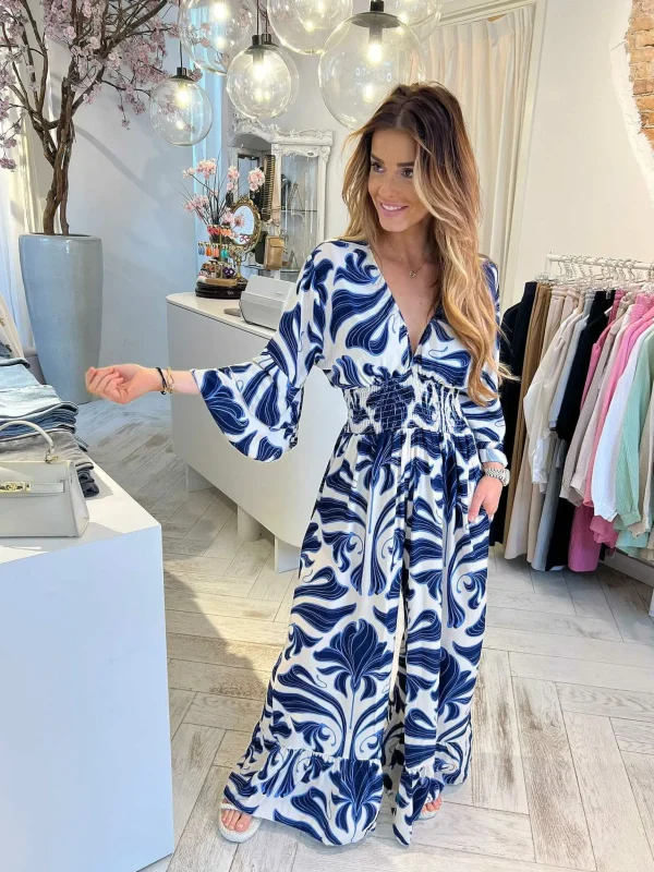 LOF Boutique Zoe Jumpsuit Ocean Blue> Jumpsuits