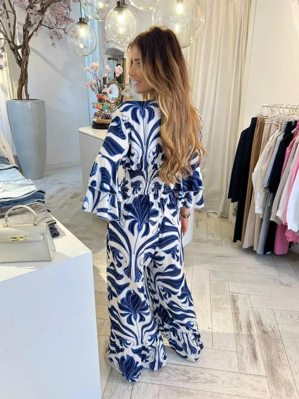 LOF Boutique Zoe Jumpsuit Ocean Blue> Jumpsuits